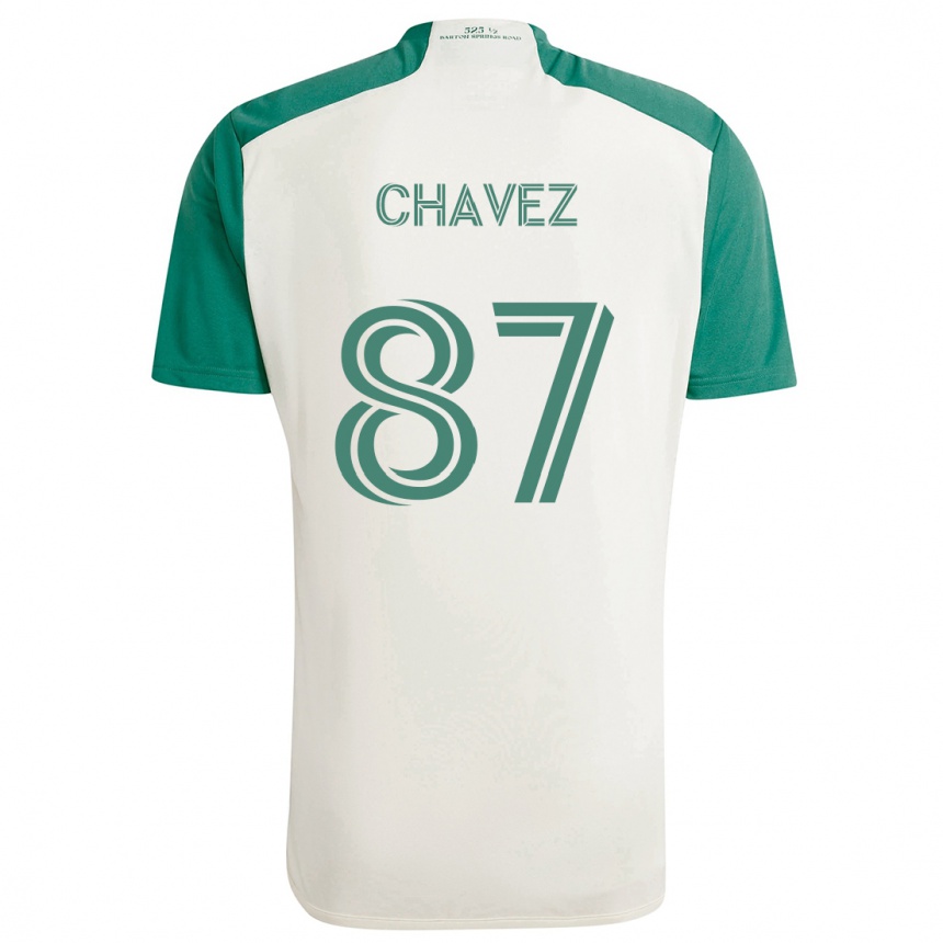 Niño Fútbol Camiseta Alfonso Ocampo-Chávez #87 Colores Tostados Verde 2ª Equipación 2024/25 México