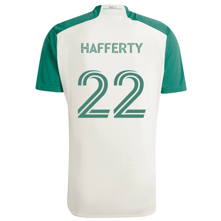 Niño Fútbol Camiseta Joe Hafferty #22 Colores Tostados Verde 2ª Equipación 2024/25 México