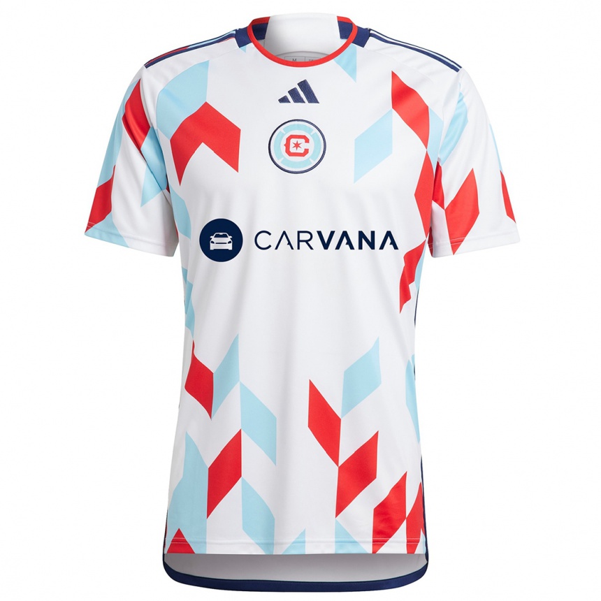 Niño Fútbol Camiseta Justin Reynolds #0 Blanco Rojo Azul 2ª Equipación 2024/25 México