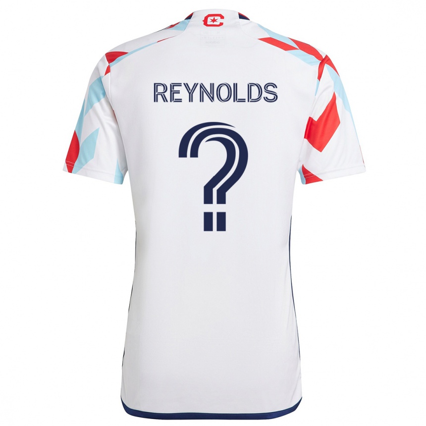 Niño Fútbol Camiseta Justin Reynolds #0 Blanco Rojo Azul 2ª Equipación 2024/25 México