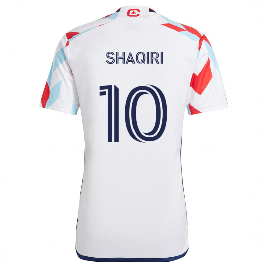 Niño Fútbol Camiseta Xherdan Shaqiri #10 Blanco Rojo Azul 2ª Equipación 2024/25 México