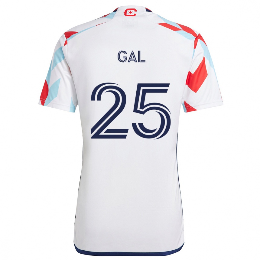 Niño Fútbol Camiseta Jeff Gal #25 Blanco Rojo Azul 2ª Equipación 2024/25 México