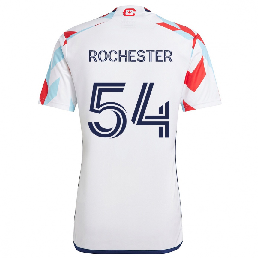 Niño Fútbol Camiseta Lamonth Rochester #54 Blanco Rojo Azul 2ª Equipación 2024/25 México