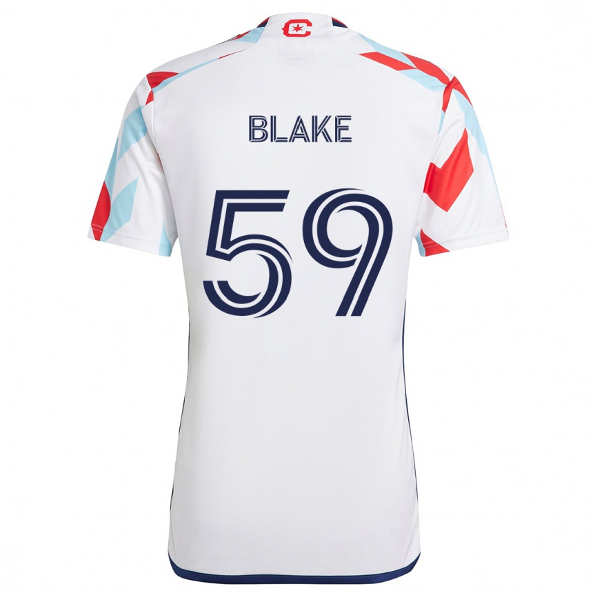 Niño Fútbol Camiseta Romain Blake #59 Blanco Rojo Azul 2ª Equipación 2024/25 México