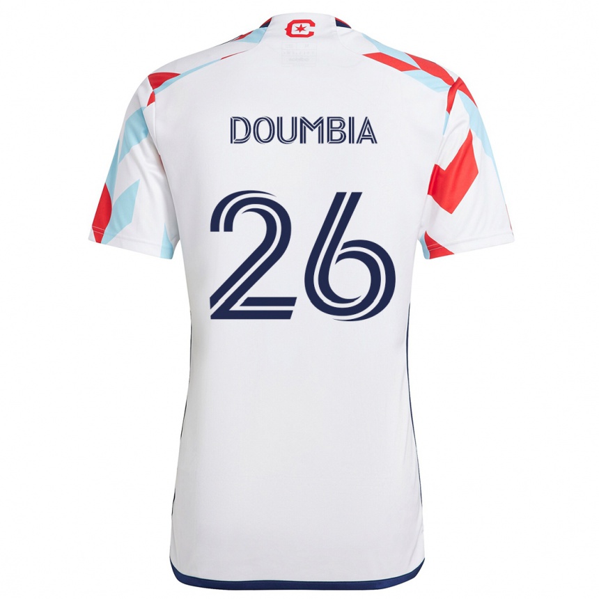 Niño Fútbol Camiseta Ousmane Doumbia #26 Blanco Rojo Azul 2ª Equipación 2024/25 México