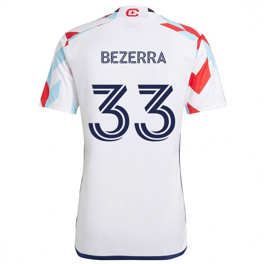 Niño Fútbol Camiseta Victor Bezerra #33 Blanco Rojo Azul 2ª Equipación 2024/25 México