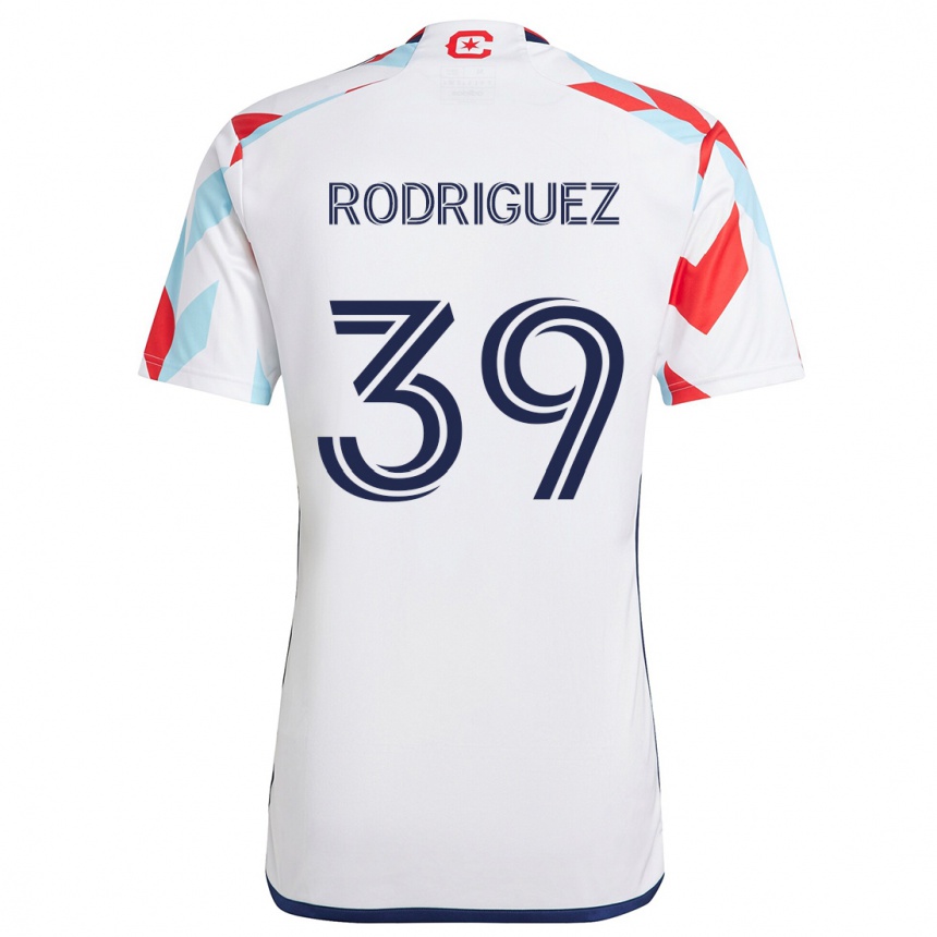 Niño Fútbol Camiseta Allan Rodriguez #39 Blanco Rojo Azul 2ª Equipación 2024/25 México