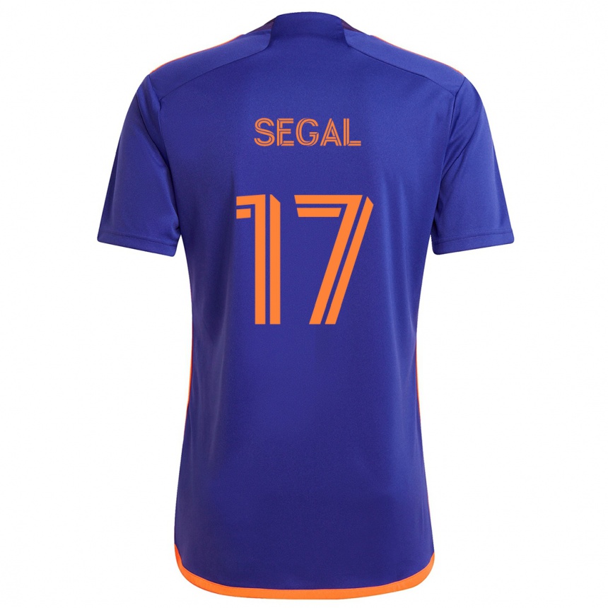 Niño Fútbol Camiseta Gabriel Segal #17 Púrpura Naranja 2ª Equipación 2024/25 México