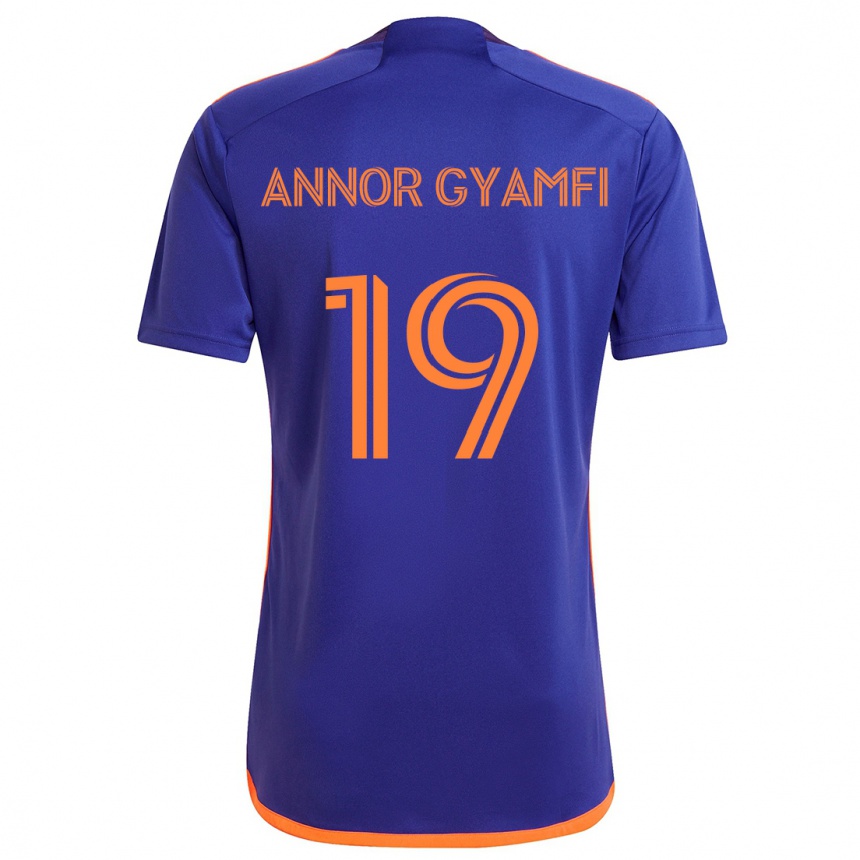 Niño Fútbol Camiseta Stephen Annor Gyamfi #19 Púrpura Naranja 2ª Equipación 2024/25 México