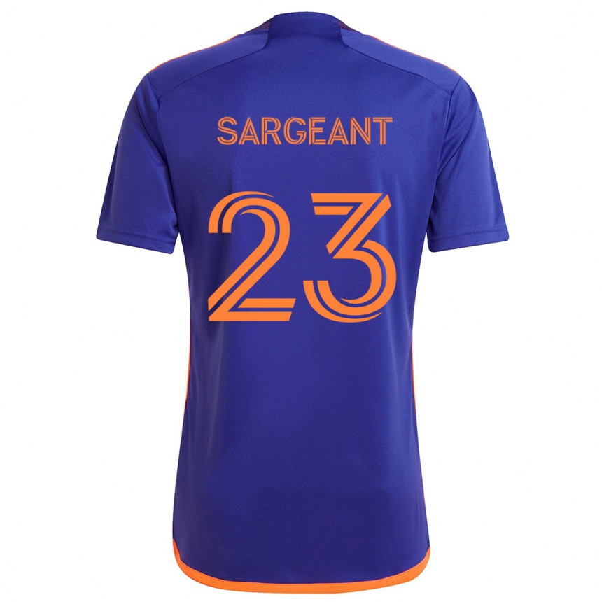 Niño Fútbol Camiseta Kieran Sargeant #23 Púrpura Naranja 2ª Equipación 2024/25 México