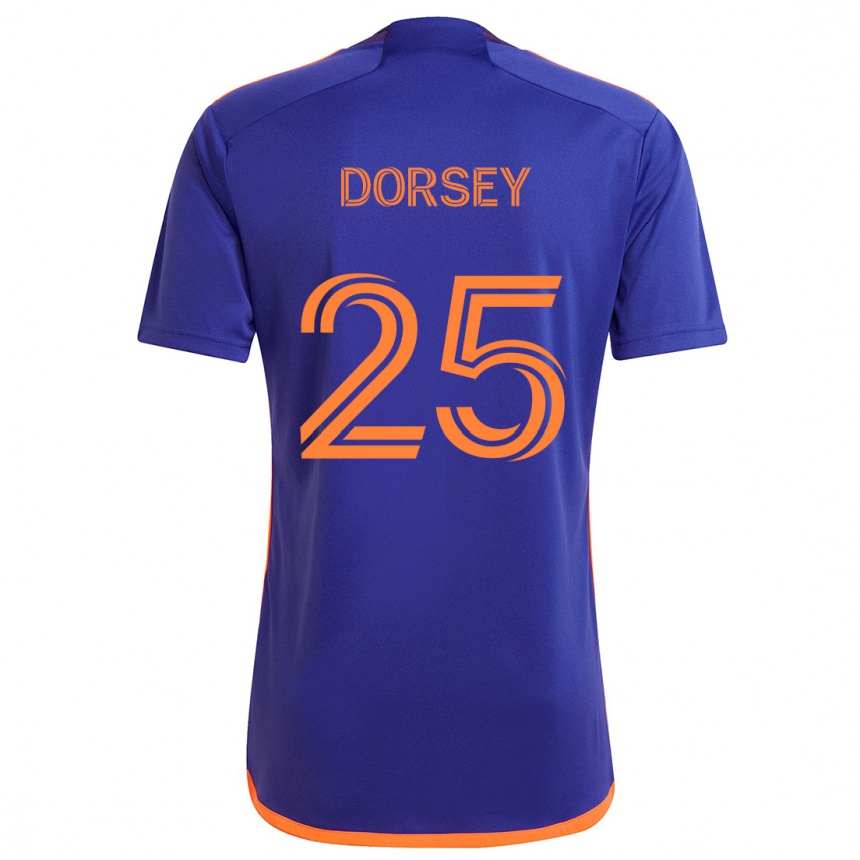 Niño Fútbol Camiseta Griffin Dorsey #25 Púrpura Naranja 2ª Equipación 2024/25 México