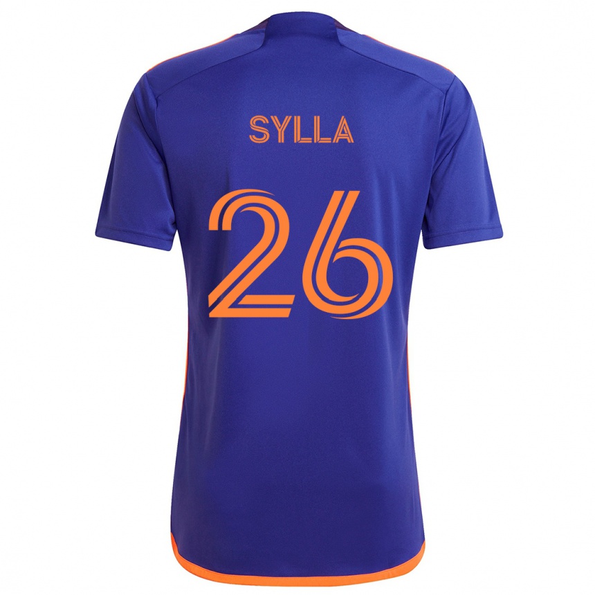 Niño Fútbol Camiseta Ousmane Sylla #26 Púrpura Naranja 2ª Equipación 2024/25 México