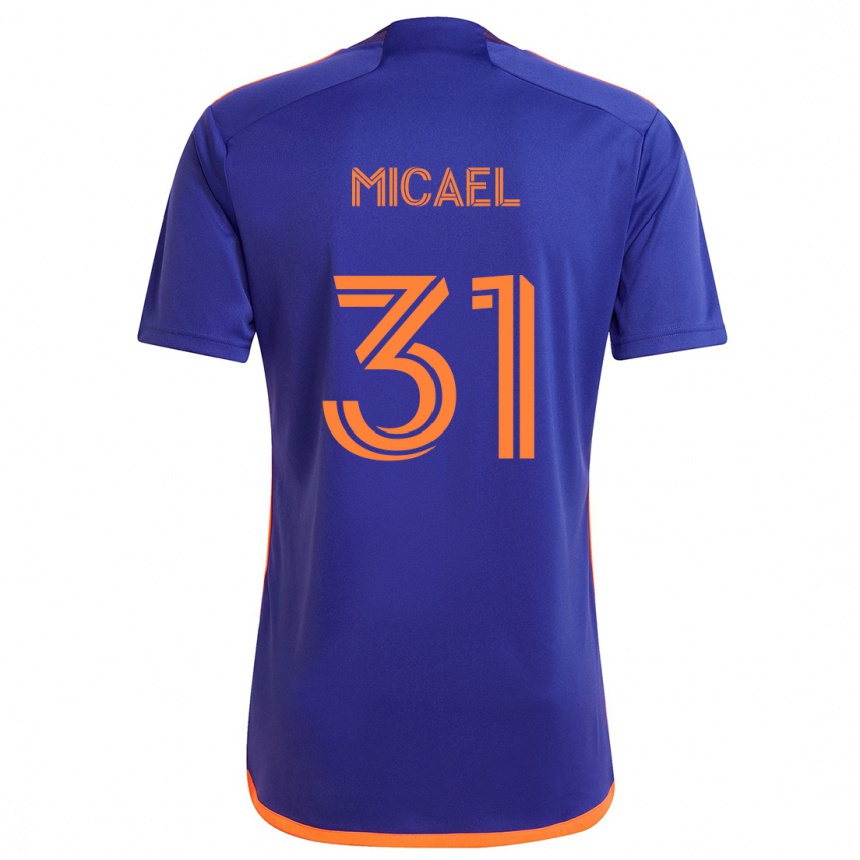 Niño Fútbol Camiseta Micael #31 Púrpura Naranja 2ª Equipación 2024/25 México