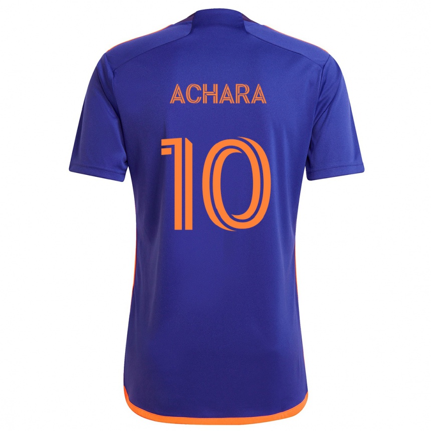 Niño Fútbol Camiseta Ifunanyachi Achara #10 Púrpura Naranja 2ª Equipación 2024/25 México