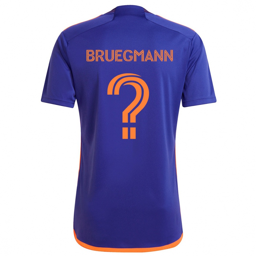 Niño Fútbol Camiseta Lukas Bruegmann #0 Púrpura Naranja 2ª Equipación 2024/25 México