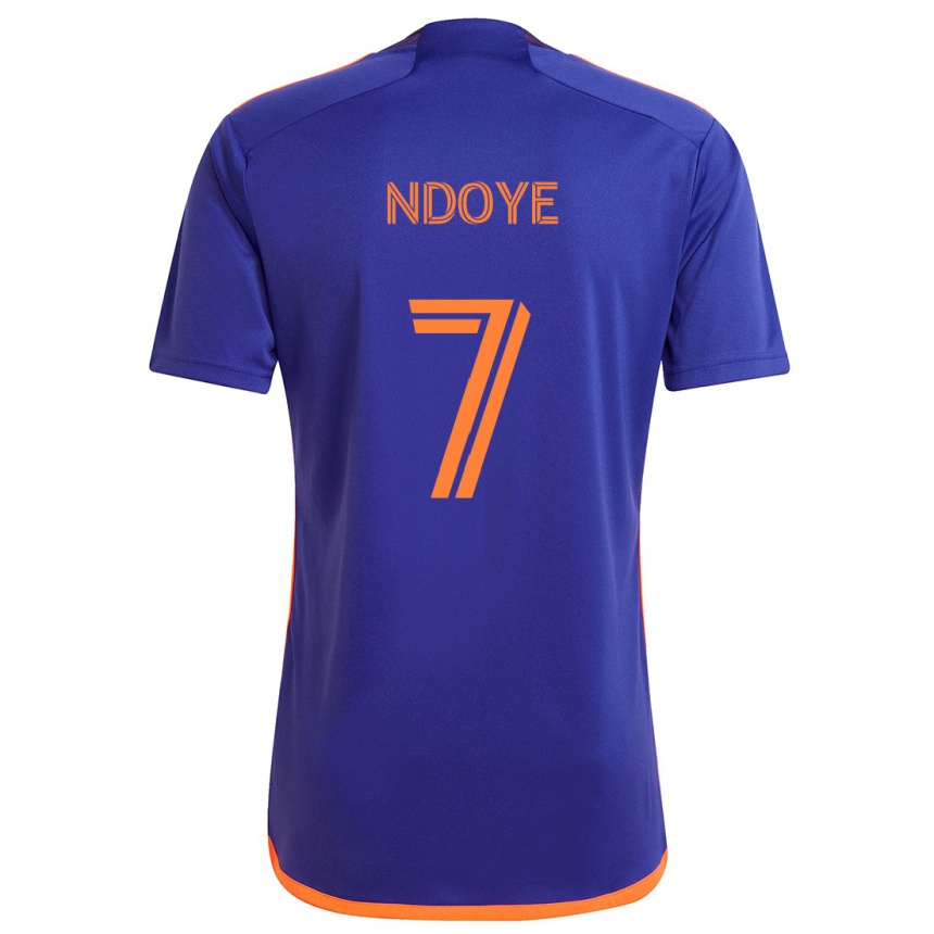 Niño Fútbol Camiseta Papa Ndoye #7 Púrpura Naranja 2ª Equipación 2024/25 México