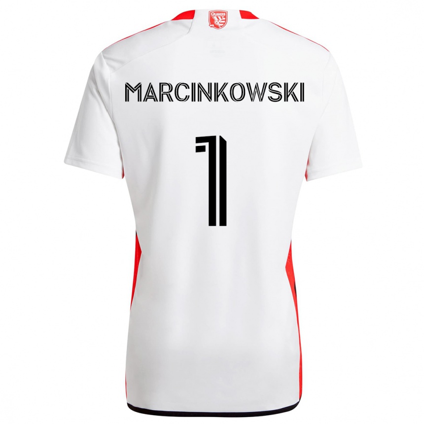 Niño Fútbol Camiseta Jt Marcinkowski #1 Blanco Rojo 2ª Equipación 2024/25 México