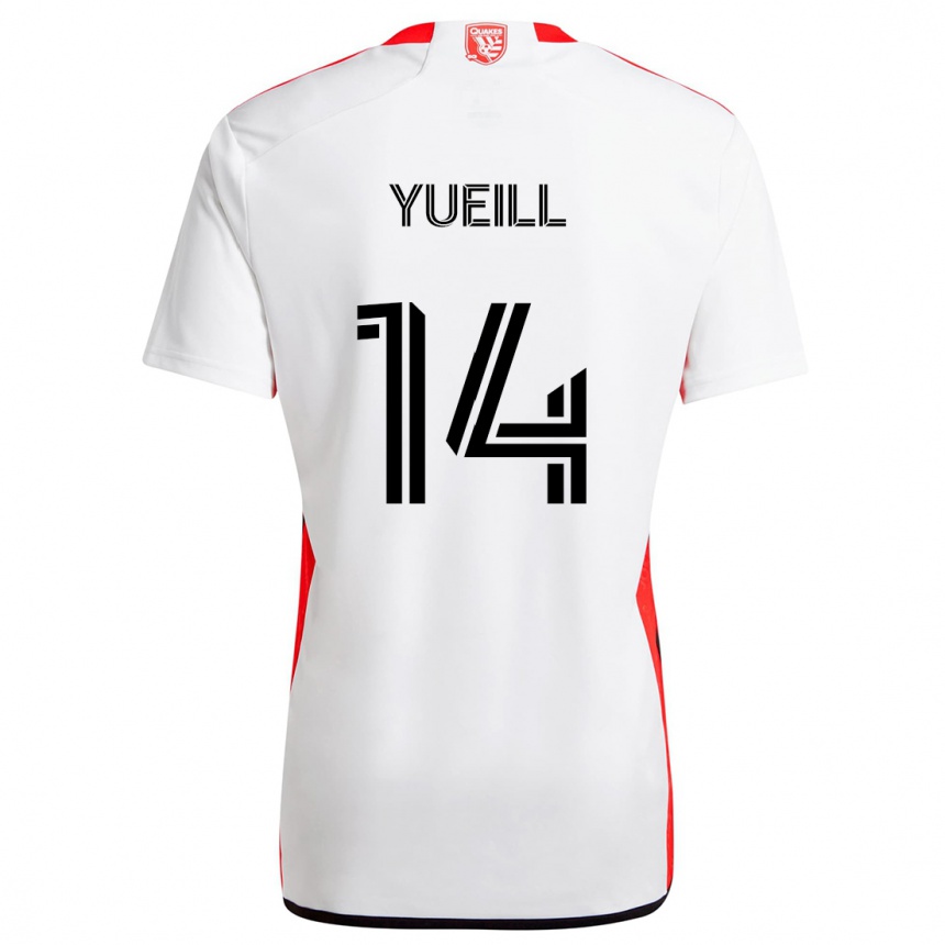 Niño Fútbol Camiseta Jackson Yueill #14 Blanco Rojo 2ª Equipación 2024/25 México