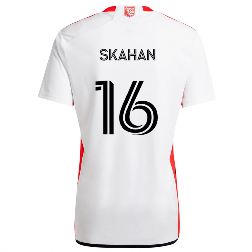 Niño Fútbol Camiseta Jack Skahan #16 Blanco Rojo 2ª Equipación 2024/25 México