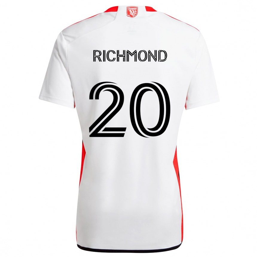 Niño Fútbol Camiseta Will Richmond #20 Blanco Rojo 2ª Equipación 2024/25 México