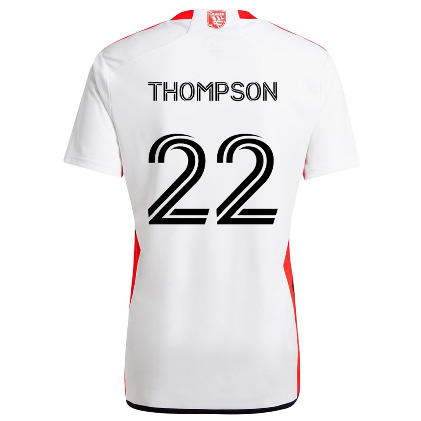 Niño Fútbol Camiseta Tommy Thompson #22 Blanco Rojo 2ª Equipación 2024/25 México