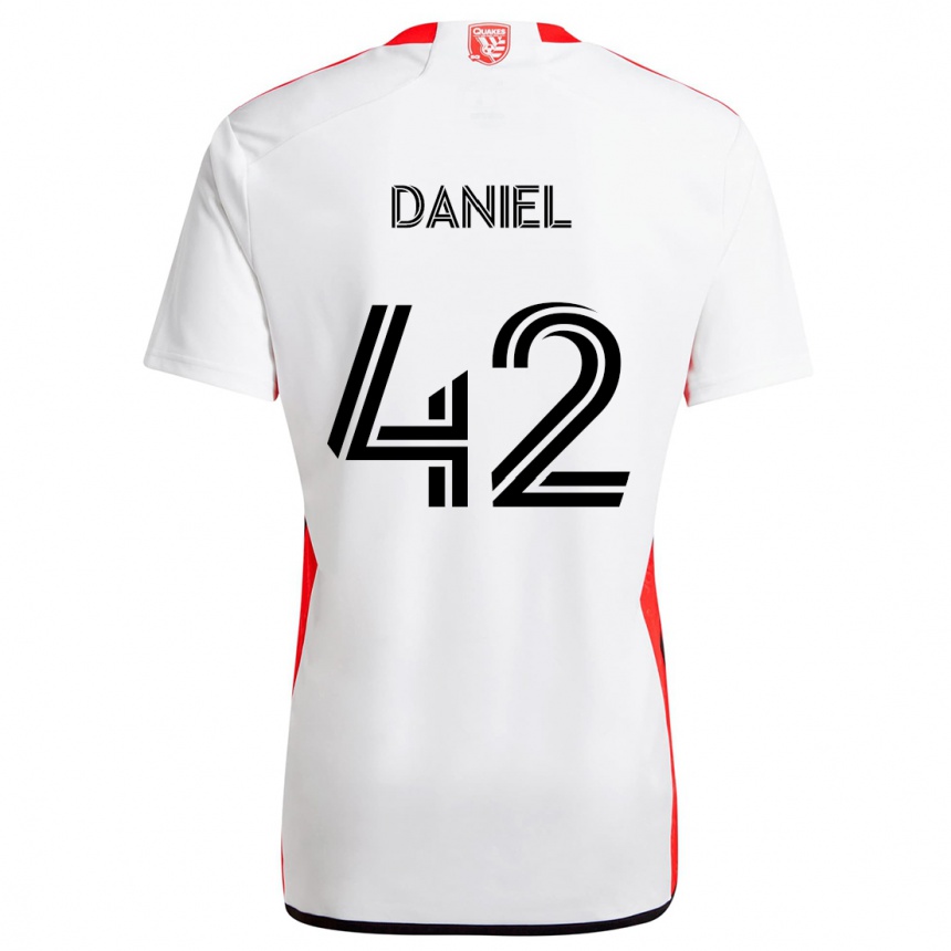 Niño Fútbol Camiseta Daniel #42 Blanco Rojo 2ª Equipación 2024/25 México