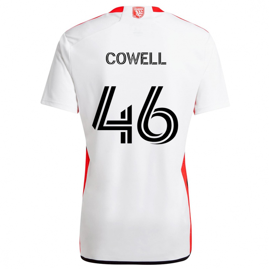 Niño Fútbol Camiseta Chance Cowell #46 Blanco Rojo 2ª Equipación 2024/25 México