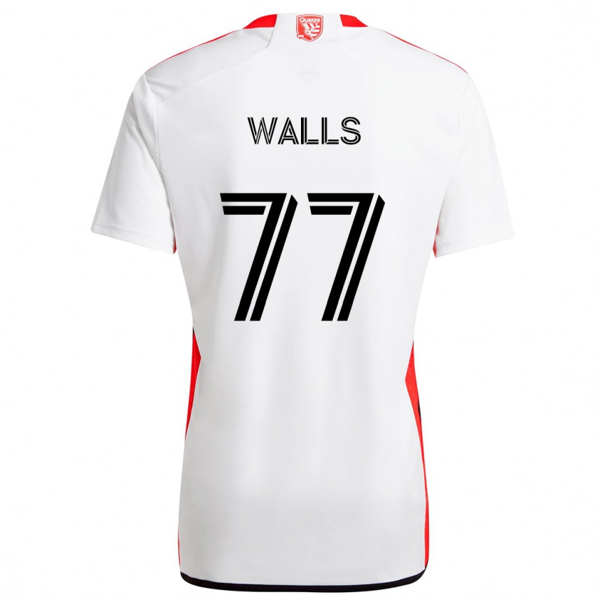 Niño Fútbol Camiseta Casey Walls #77 Blanco Rojo 2ª Equipación 2024/25 México