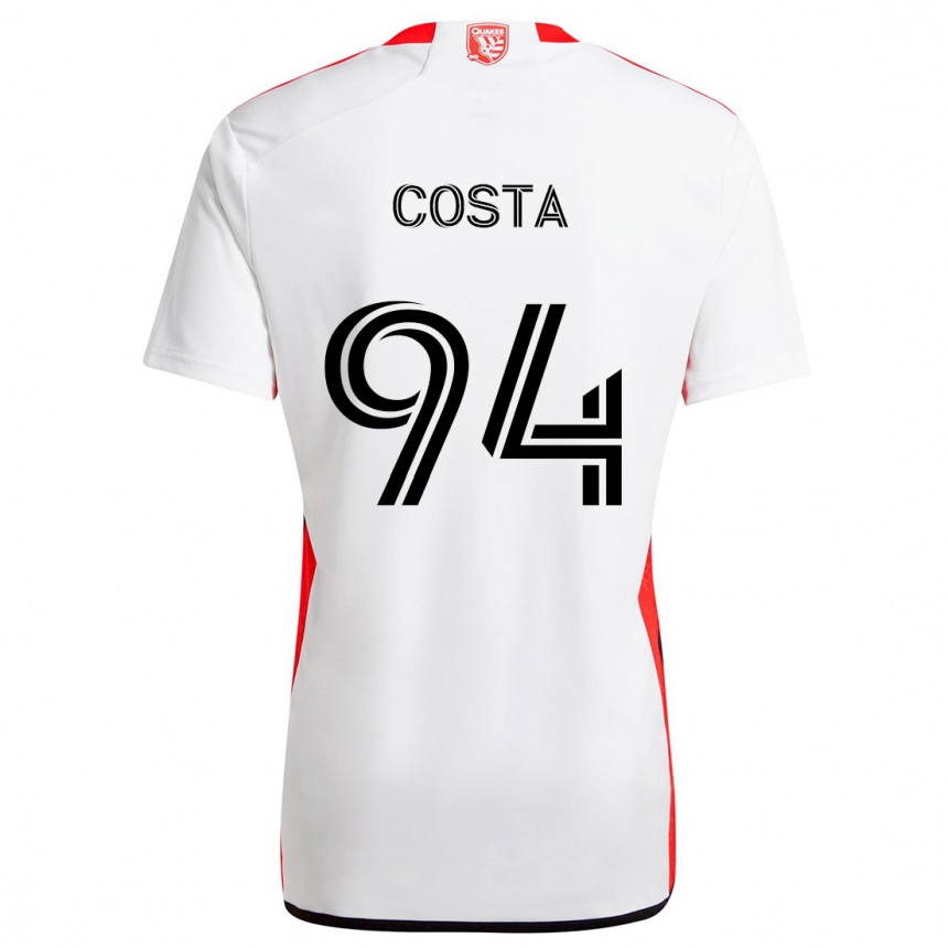 Niño Fútbol Camiseta Vítor Costa #94 Blanco Rojo 2ª Equipación 2024/25 México