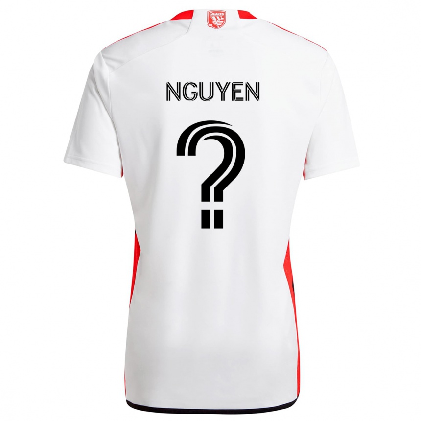 Niño Fútbol Camiseta Christopher Nguyen #0 Blanco Rojo 2ª Equipación 2024/25 México