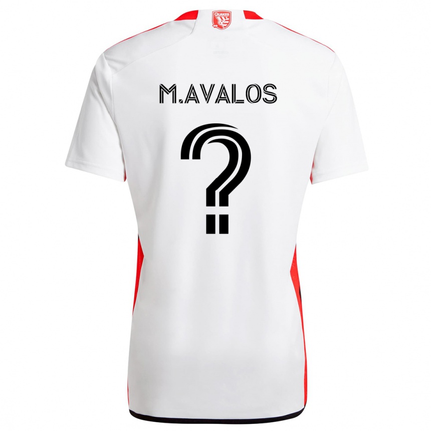 Niño Fútbol Camiseta Marcelo Avalos #0 Blanco Rojo 2ª Equipación 2024/25 México