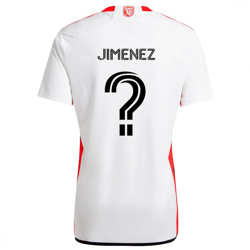 Niño Fútbol Camiseta Kevin Jimenez #0 Blanco Rojo 2ª Equipación 2024/25 México