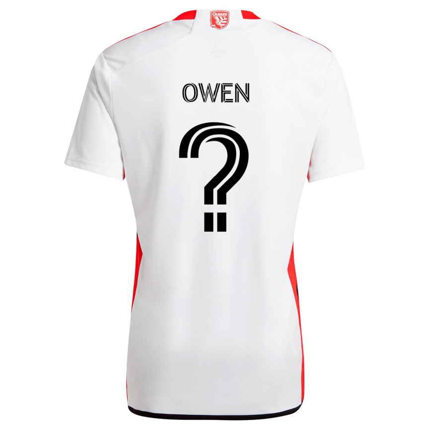 Niño Fútbol Camiseta Connor Owen #0 Blanco Rojo 2ª Equipación 2024/25 México