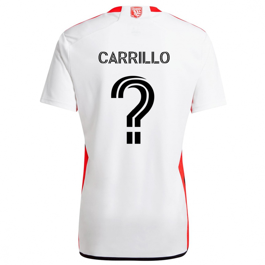 Niño Fútbol Camiseta Israel Carrillo #0 Blanco Rojo 2ª Equipación 2024/25 México