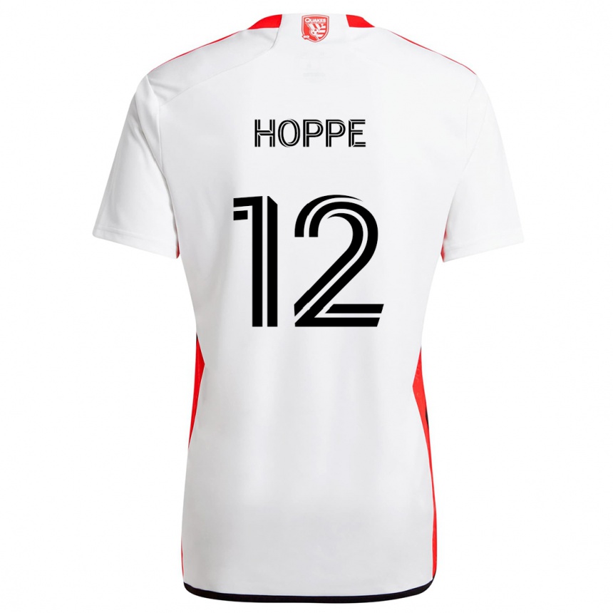 Niño Fútbol Camiseta Matthew Hoppe #12 Blanco Rojo 2ª Equipación 2024/25 México