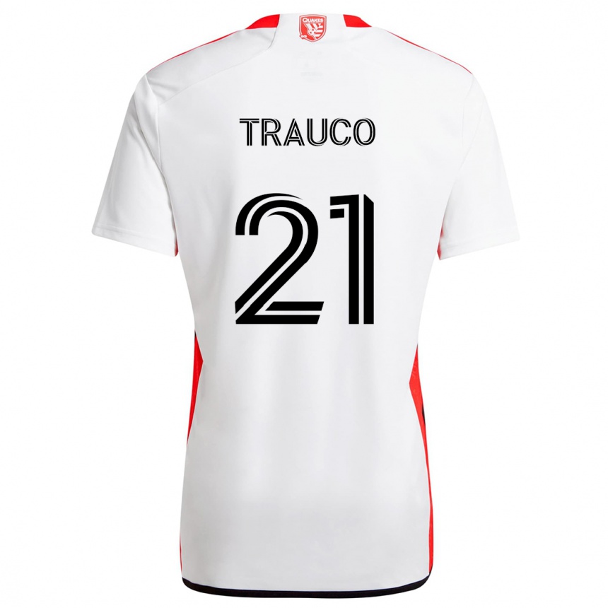 Niño Fútbol Camiseta Miguel Trauco #21 Blanco Rojo 2ª Equipación 2024/25 México