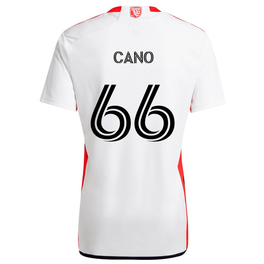 Niño Fútbol Camiseta Alejandro Cano #66 Blanco Rojo 2ª Equipación 2024/25 México