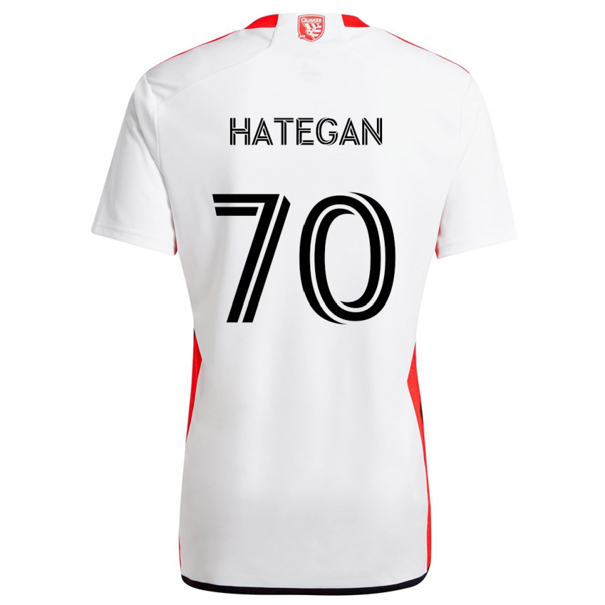 Niño Fútbol Camiseta Roberto Hategan #70 Blanco Rojo 2ª Equipación 2024/25 México