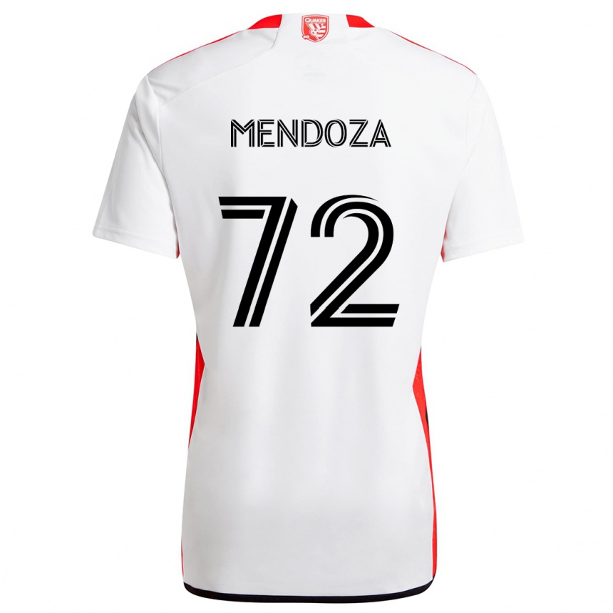 Niño Fútbol Camiseta Edwyn Mendoza #72 Blanco Rojo 2ª Equipación 2024/25 México