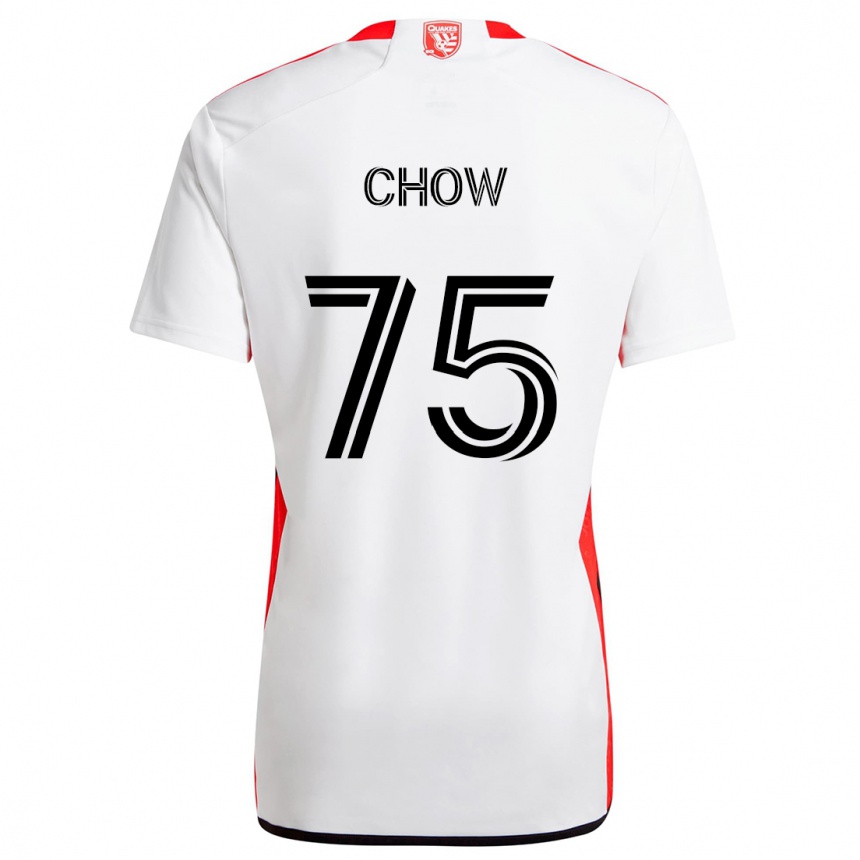 Niño Fútbol Camiseta Alex Chow #75 Blanco Rojo 2ª Equipación 2024/25 México