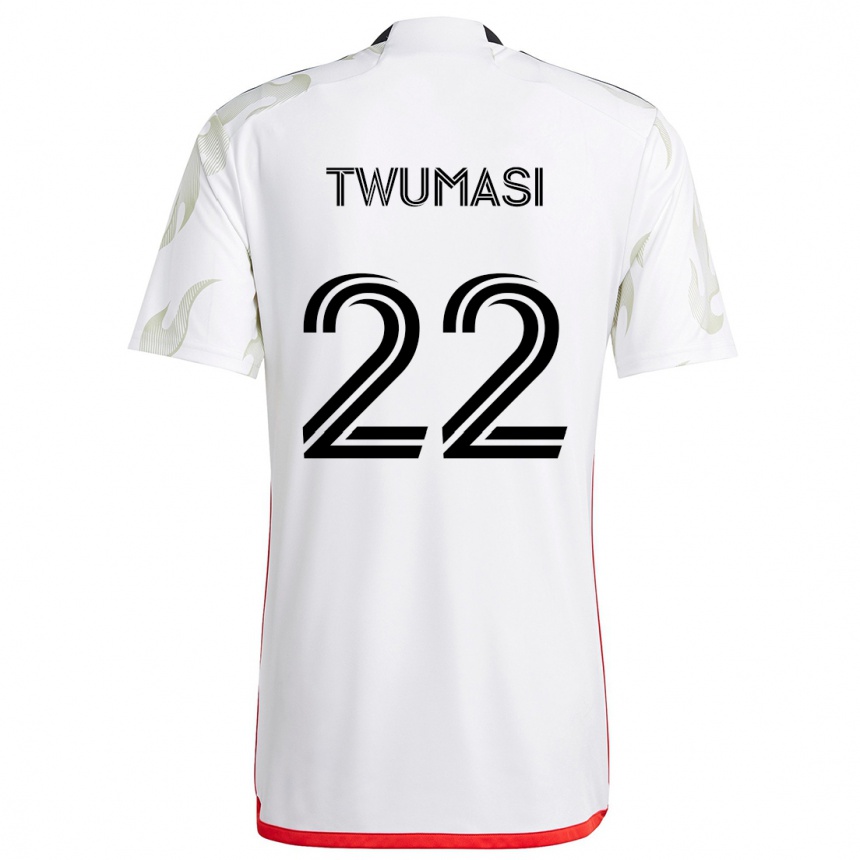 Niño Fútbol Camiseta Ema Twumasi #22 Blanco Rojo Negro 2ª Equipación 2024/25 México