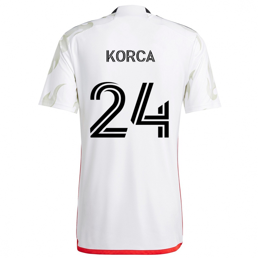 Niño Fútbol Camiseta Amet Korca #24 Blanco Rojo Negro 2ª Equipación 2024/25 México