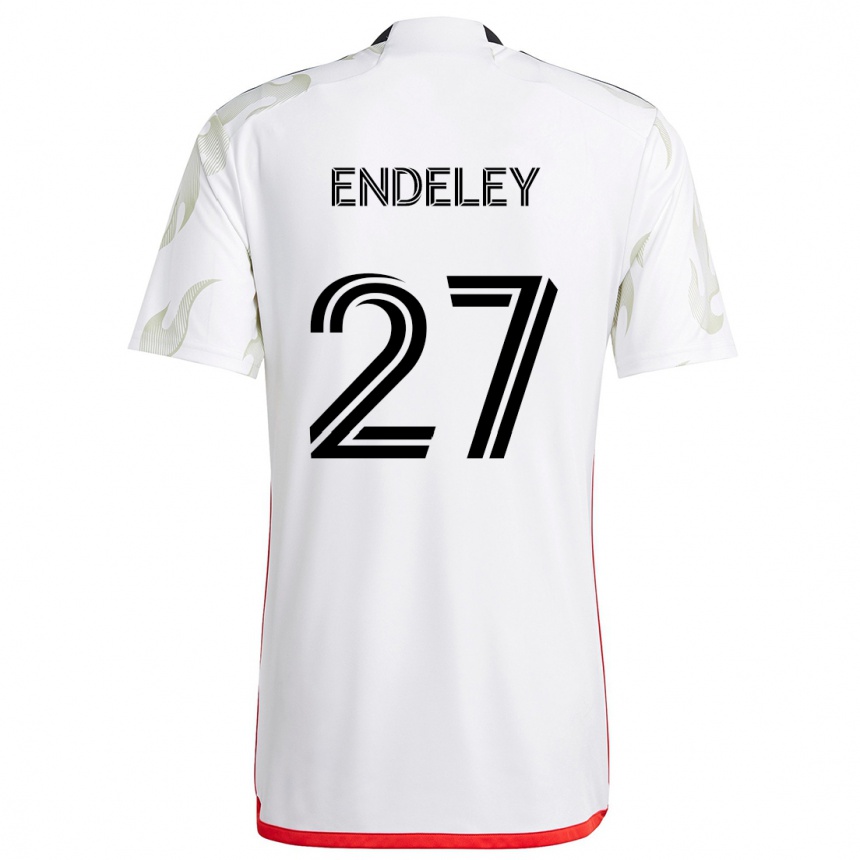 Niño Fútbol Camiseta Herbert Endeley #27 Blanco Rojo Negro 2ª Equipación 2024/25 México