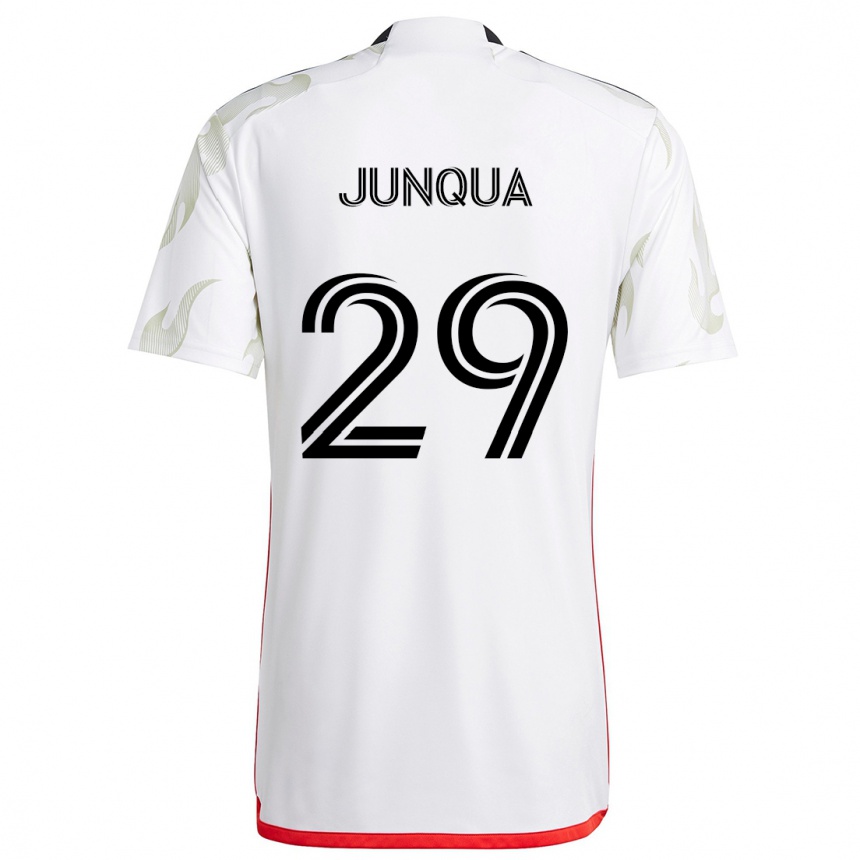 Niño Fútbol Camiseta Sam Junqua #29 Blanco Rojo Negro 2ª Equipación 2024/25 México