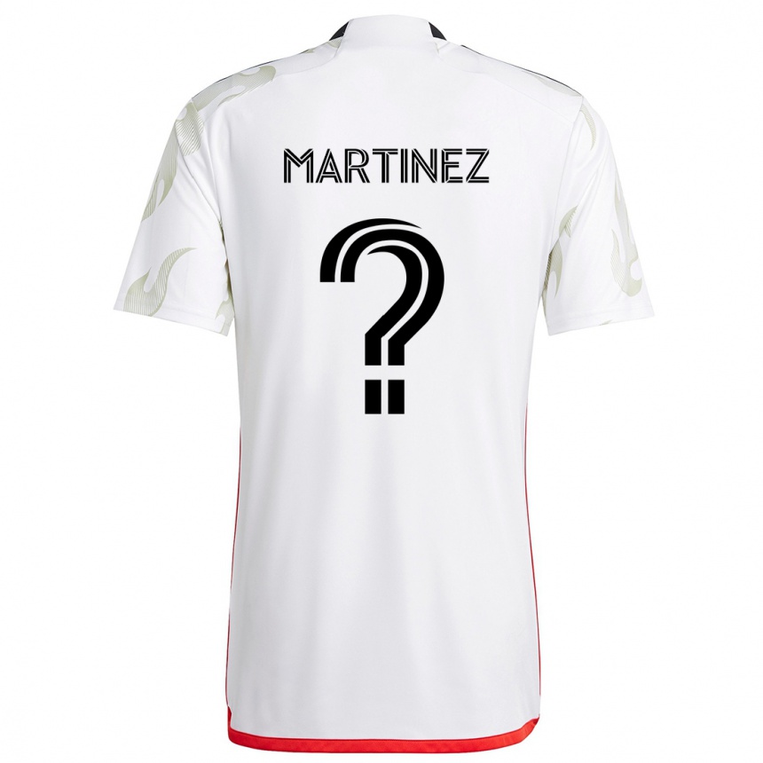 Niño Fútbol Camiseta Jonathan Martinez #0 Blanco Rojo Negro 2ª Equipación 2024/25 México