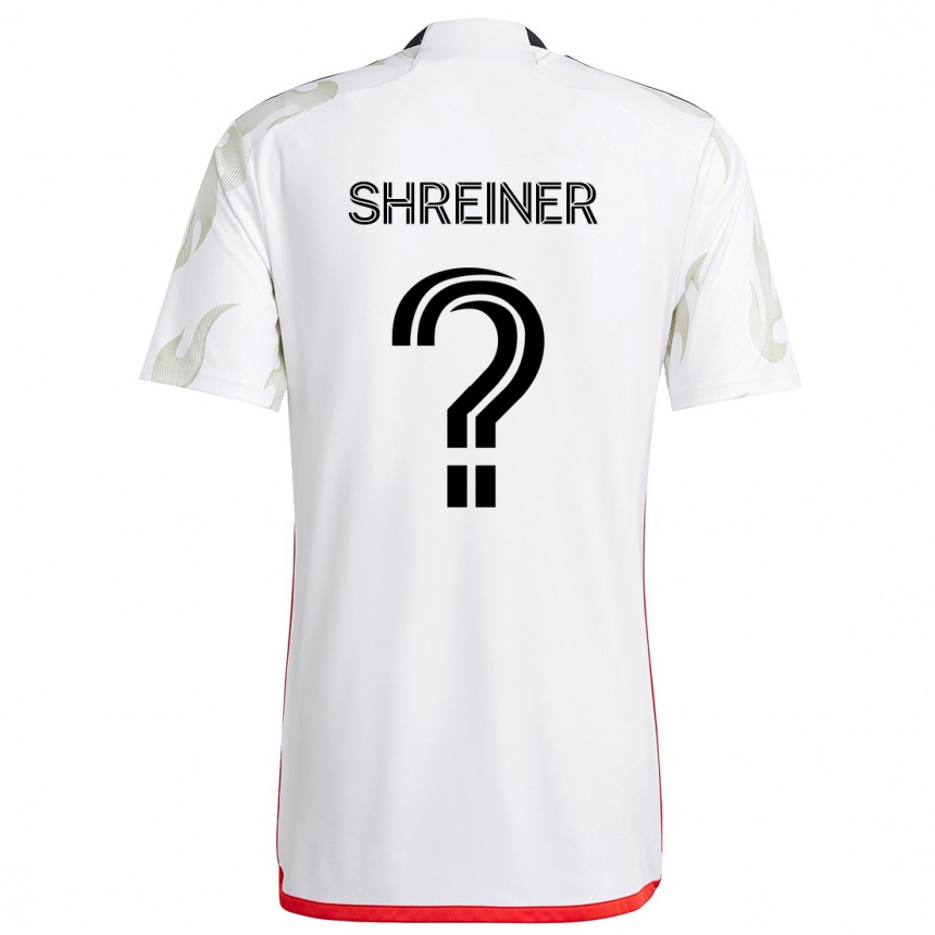 Niño Fútbol Camiseta Luke Shreiner #0 Blanco Rojo Negro 2ª Equipación 2024/25 México