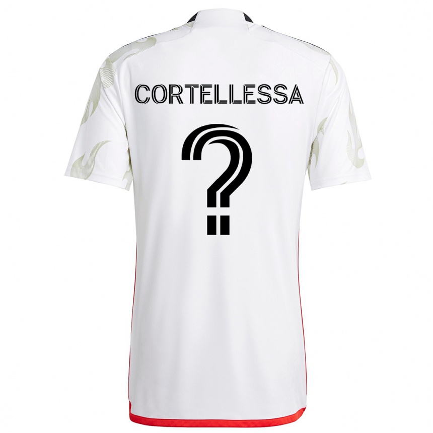 Niño Fútbol Camiseta Michael Cortellessa #0 Blanco Rojo Negro 2ª Equipación 2024/25 México