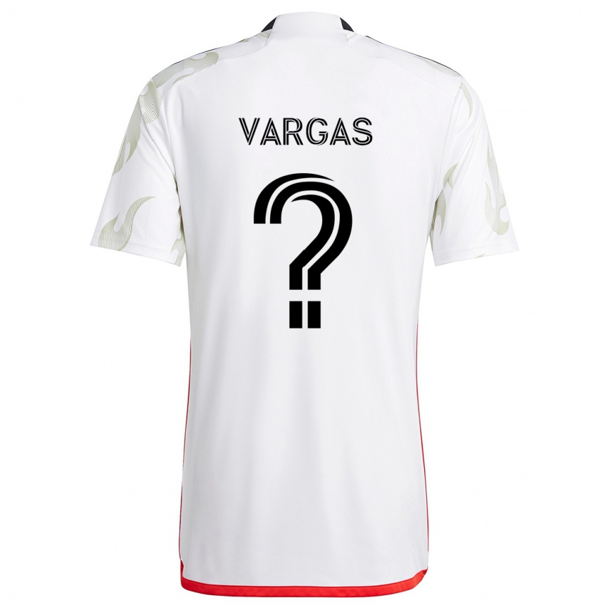 Niño Fútbol Camiseta Nayrobi Vargas #0 Blanco Rojo Negro 2ª Equipación 2024/25 México