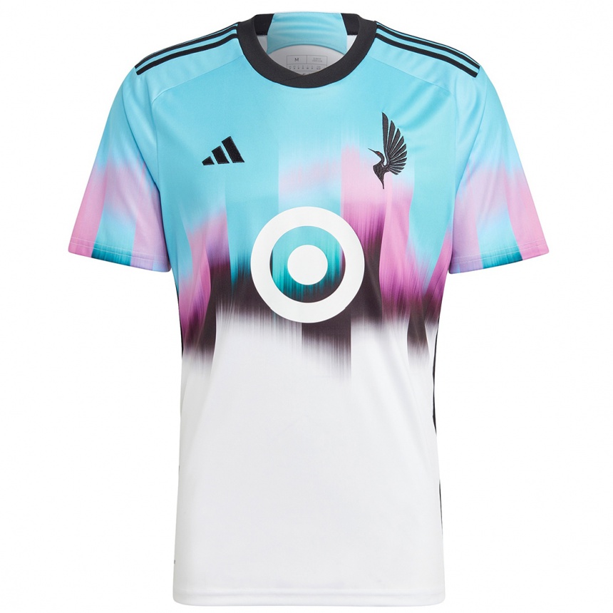 Niño Fútbol Camiseta William Schmidt #0 Blanco Azul Negro 2ª Equipación 2024/25 México