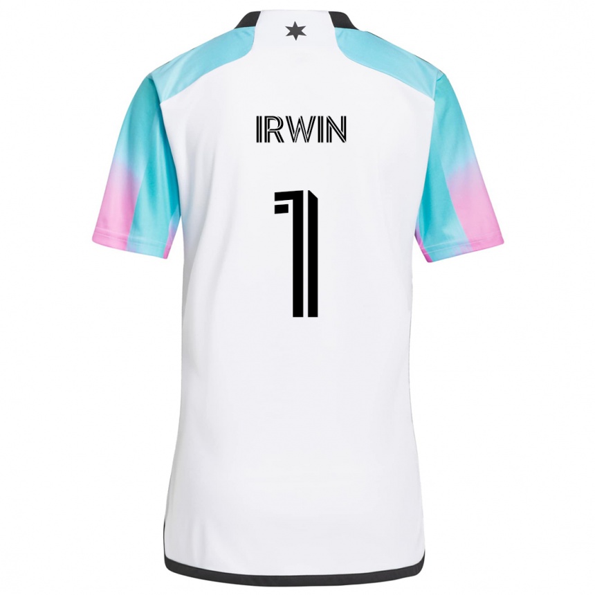 Niño Fútbol Camiseta Clint Irwin #1 Blanco Azul Negro 2ª Equipación 2024/25 México